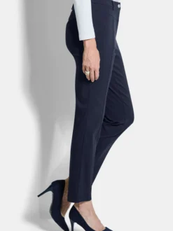 Goldner Damen Stoffhosen in marine