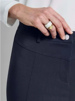 Goldner Damen Stoffhosen in marine