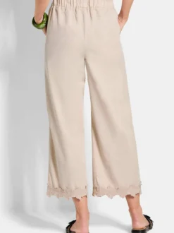 Goldner Damen Stoffhosen in medium stone