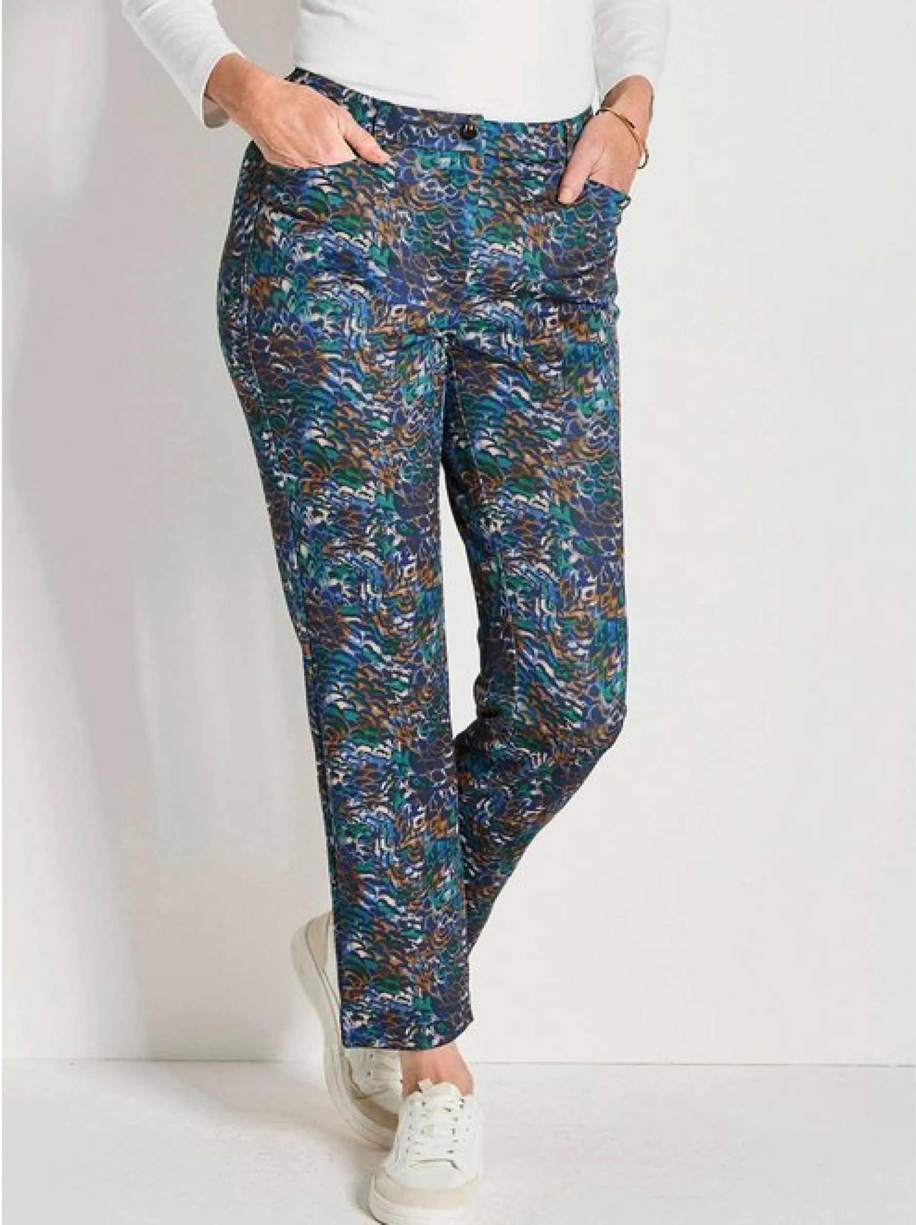 Goldner Damen Stoffhosen in royal