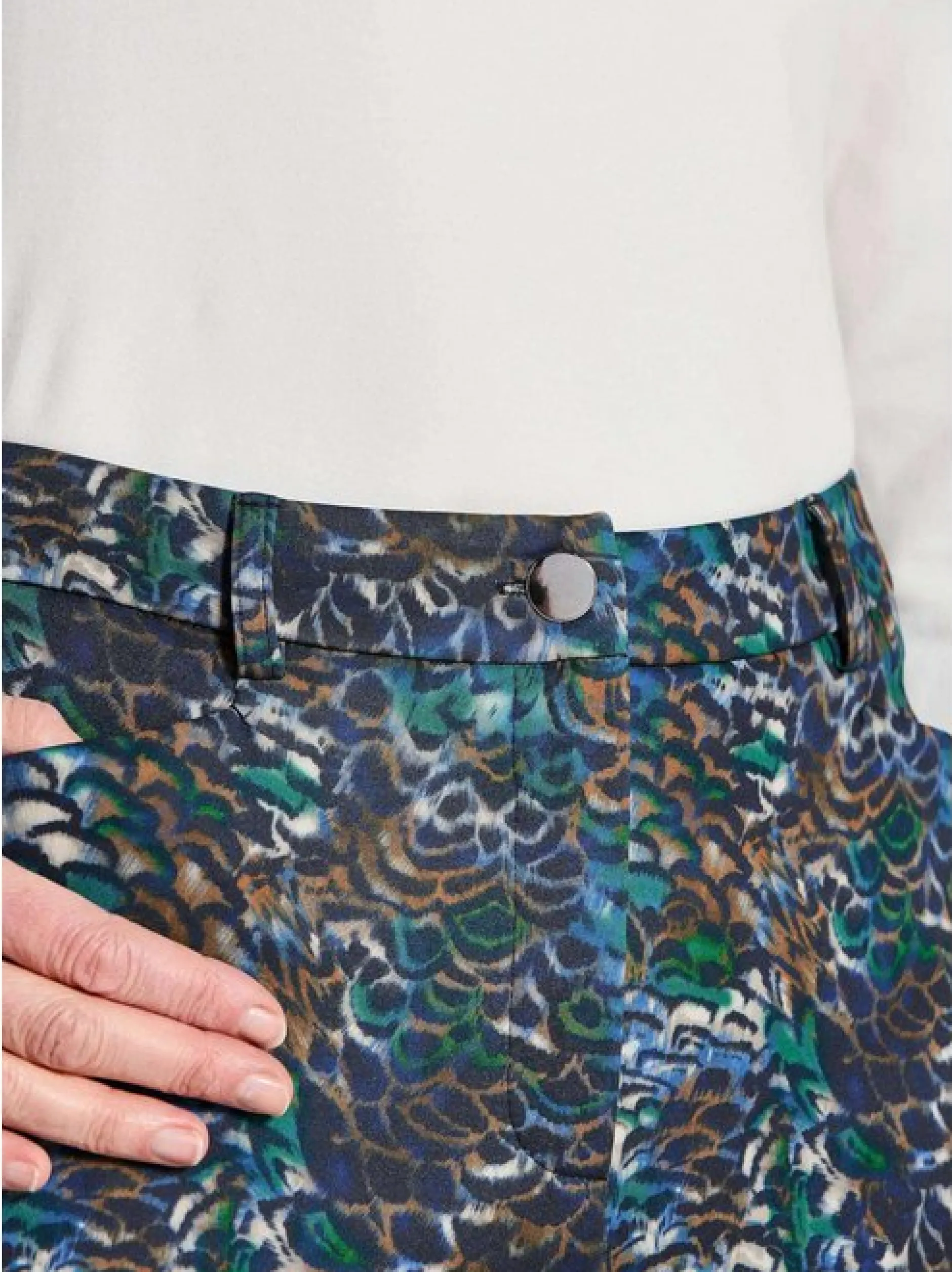 Goldner Damen Stoffhosen in royal