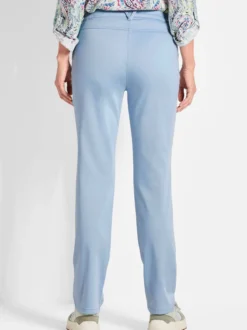 Goldner Damen Stoffhosen - Kurzgröße in hellblau