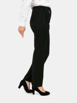 Goldner Damen Stoffhosen - Kurzgröße in schwarz