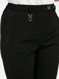 Goldner Damen Stoffhosen - Kurzgröße in schwarz