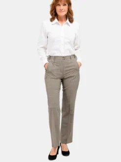 Goldner Damen Stoffhosen - Kurzgröße in taupe