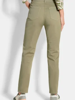 Goldner Damen Stoffhosen - Kurzgröße in khaki