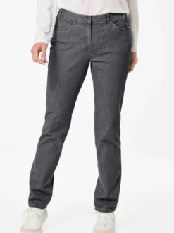 Goldner Damen Stretchjeans in schwarz