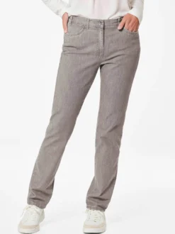 Goldner Damen Stretchjeans in taupe