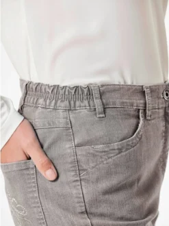 Goldner Damen Stretchjeans in taupe