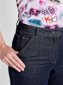 Goldner Damen Stretchjeans in marine
