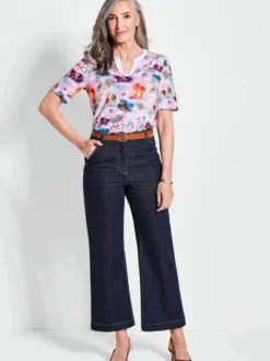 Goldner Damen Stretchjeans in marine