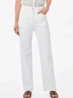 Goldner Damen Stretchjeans in weiß