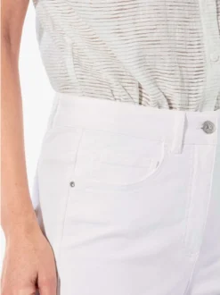 Goldner Damen Stretchjeans in weiß