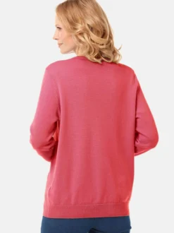 Goldner Damen Strickjacken in pink - Ärmel: langarm