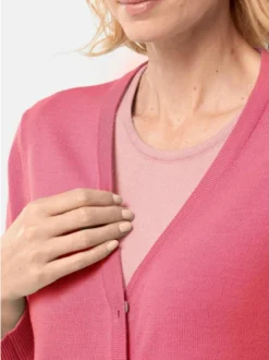 Goldner Damen Strickjacken in pink - Ärmel: langarm