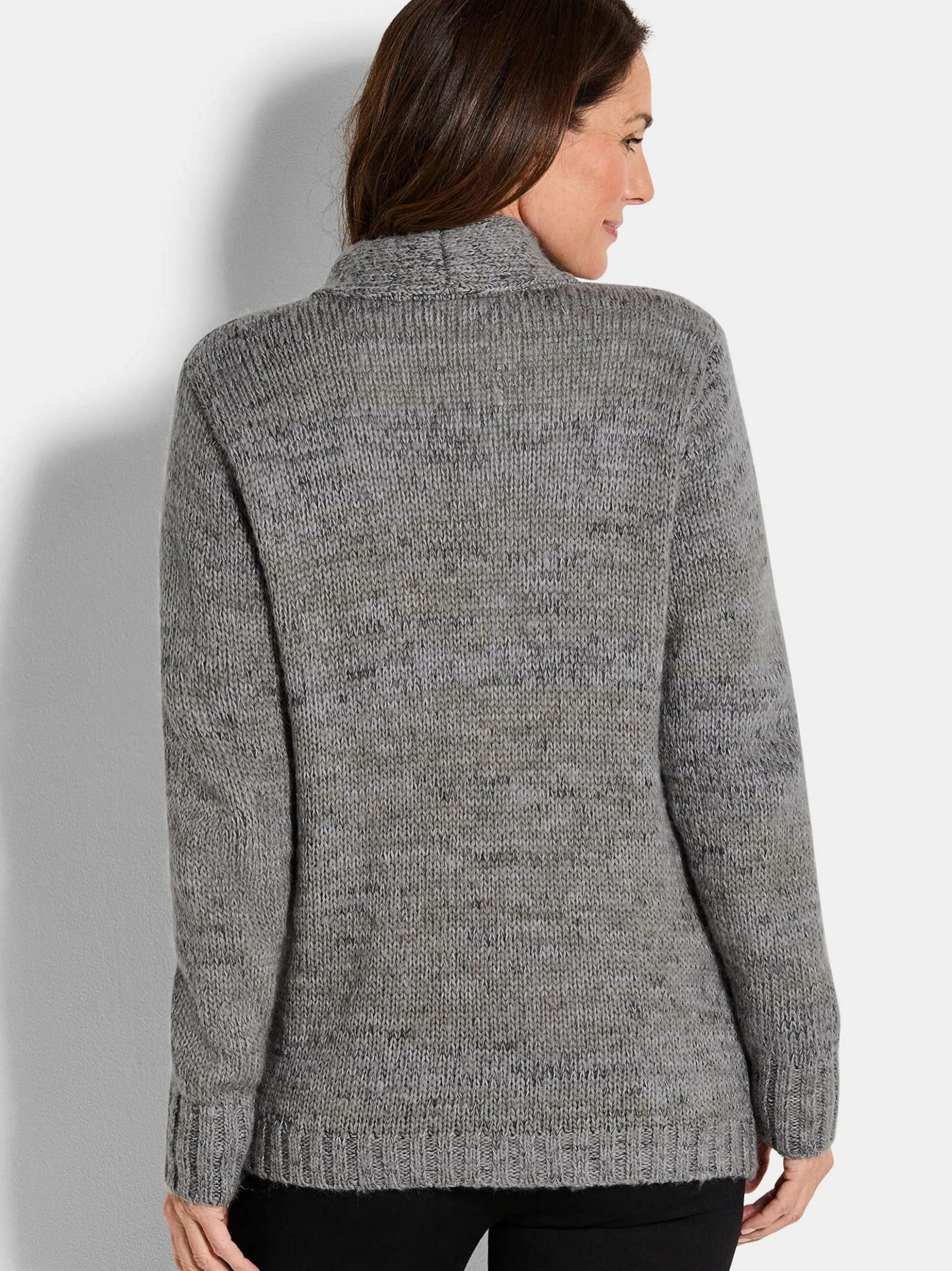Goldner Damen Strickjacken - Kurzgröße in grau