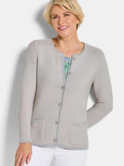 Goldner Damen Strickjacken - Kurzgröße in beige