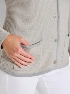 Goldner Damen Strickjacken - Kurzgröße in beige