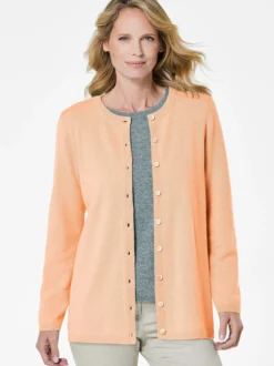 Goldner Damen Strickjacken - Kurzgröße in orange