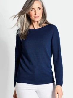 Goldner Damen Strickpullover in royal - Ärmel: langarm