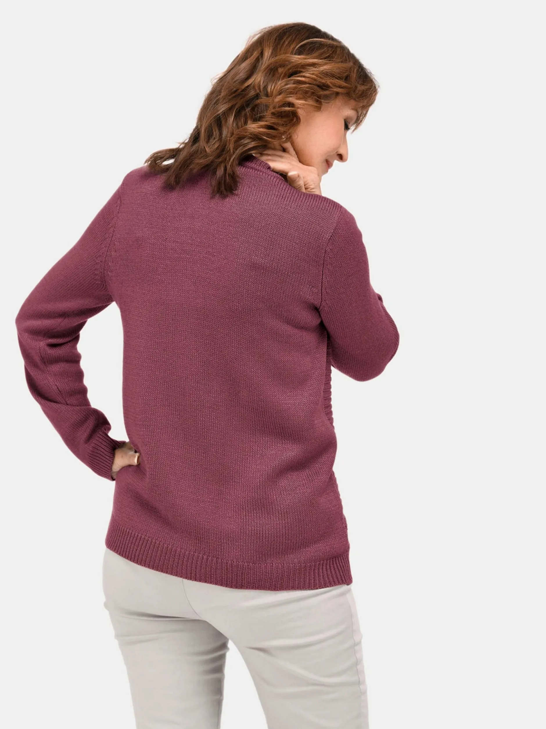 Goldner Damen Strickpullover in bordeaux