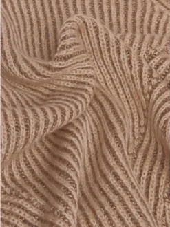 Goldner Damen Strickpullover - Kurzgröße in braun