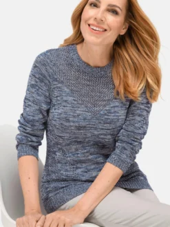 Goldner Damen Strickpullover in blau - Ärmel: langarm