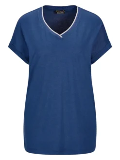 Goldner Damen T-Shirts in royal - Ärmel: Halbarm