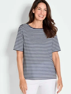 Goldner Damen T-Shirts - Kurzgröße in schwarz weiß