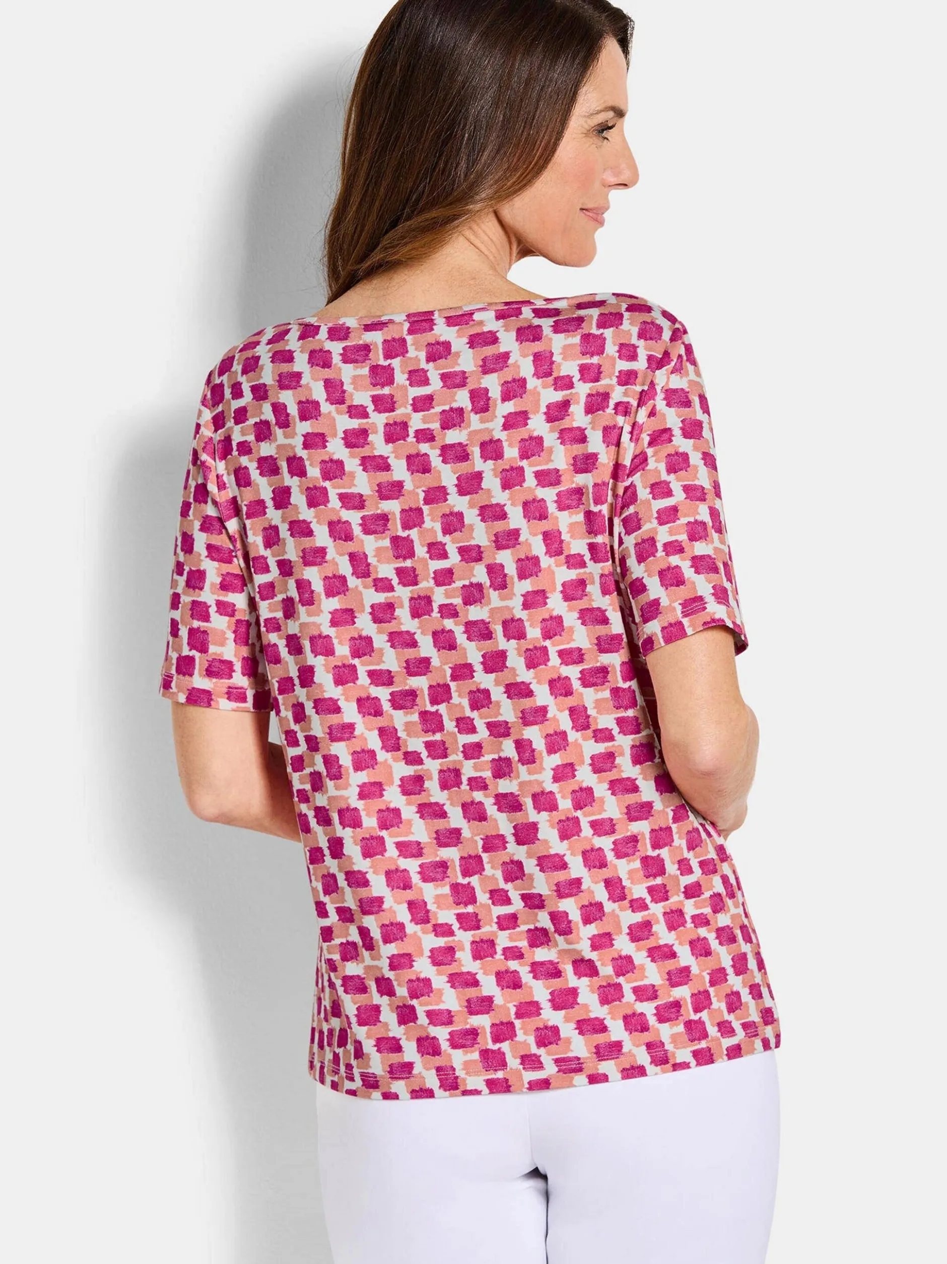 Goldner Damen T-Shirts - Kurzgröße in pink