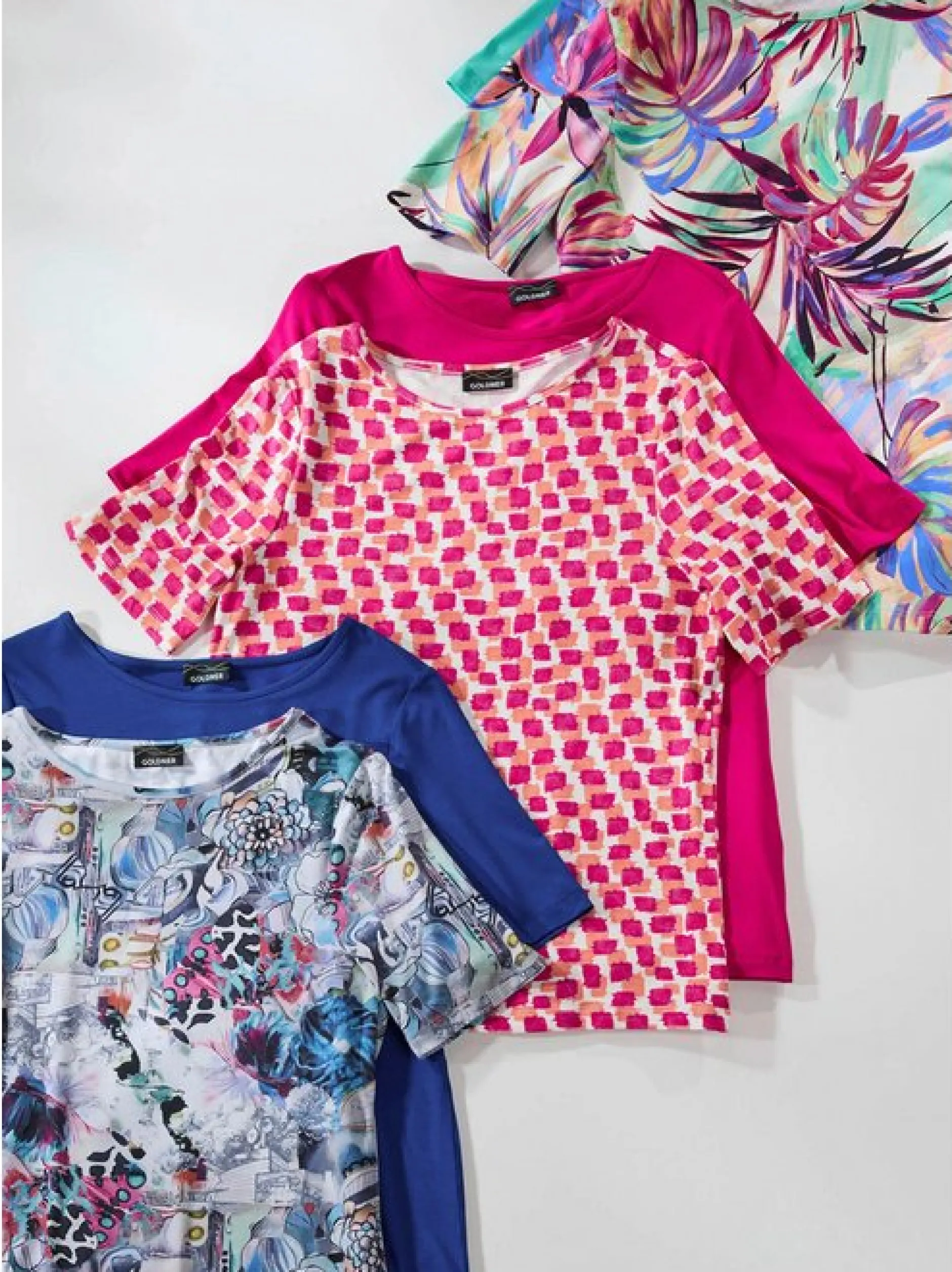 Goldner Damen T-Shirts - Kurzgröße in pink