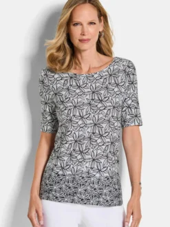 Goldner Damen T-Shirts - Kurzgröße in weiß