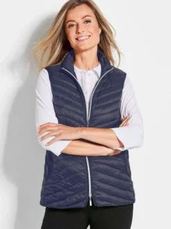 Goldner Damen Westen in marine