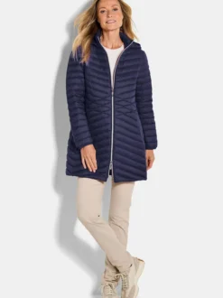 Goldner Damen Winterjacken - Kurzgröße in marine