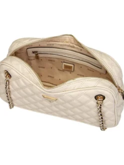 GUESS Damen Handtasche - Giully II Shoulder Satchel in beige