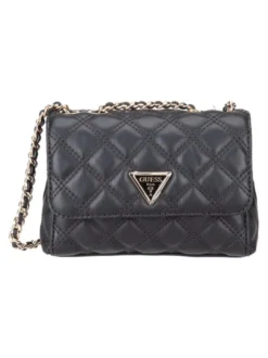 GUESS Damen Handtasche - Giully II Mini 2 Comp Conv Flap in schwarz