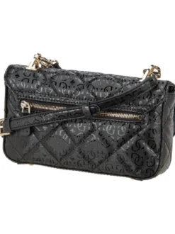 GUESS Damen Handtasche - Libby Flap in schwarz
