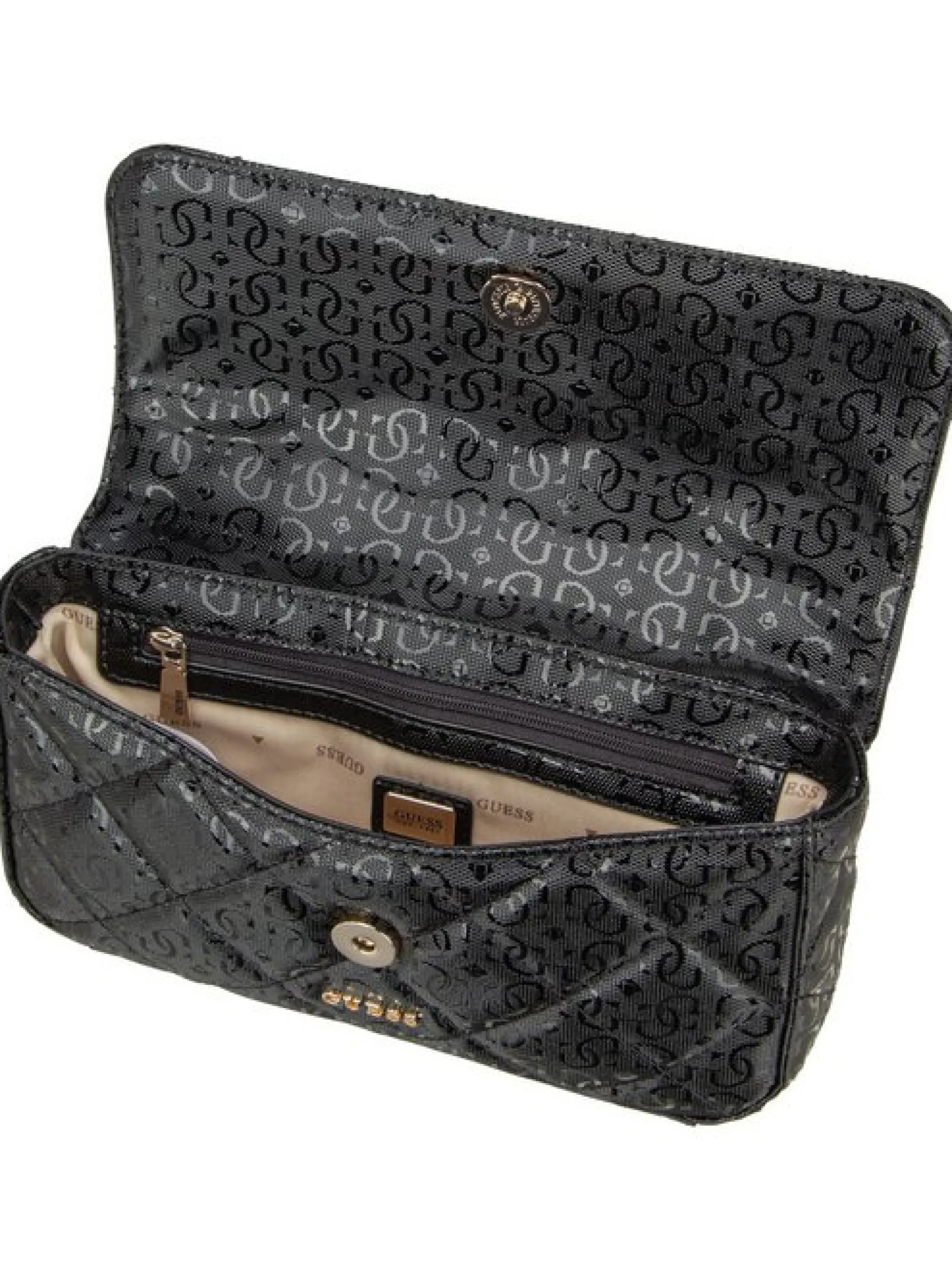 GUESS Damen Handtasche - Libby Flap in schwarz