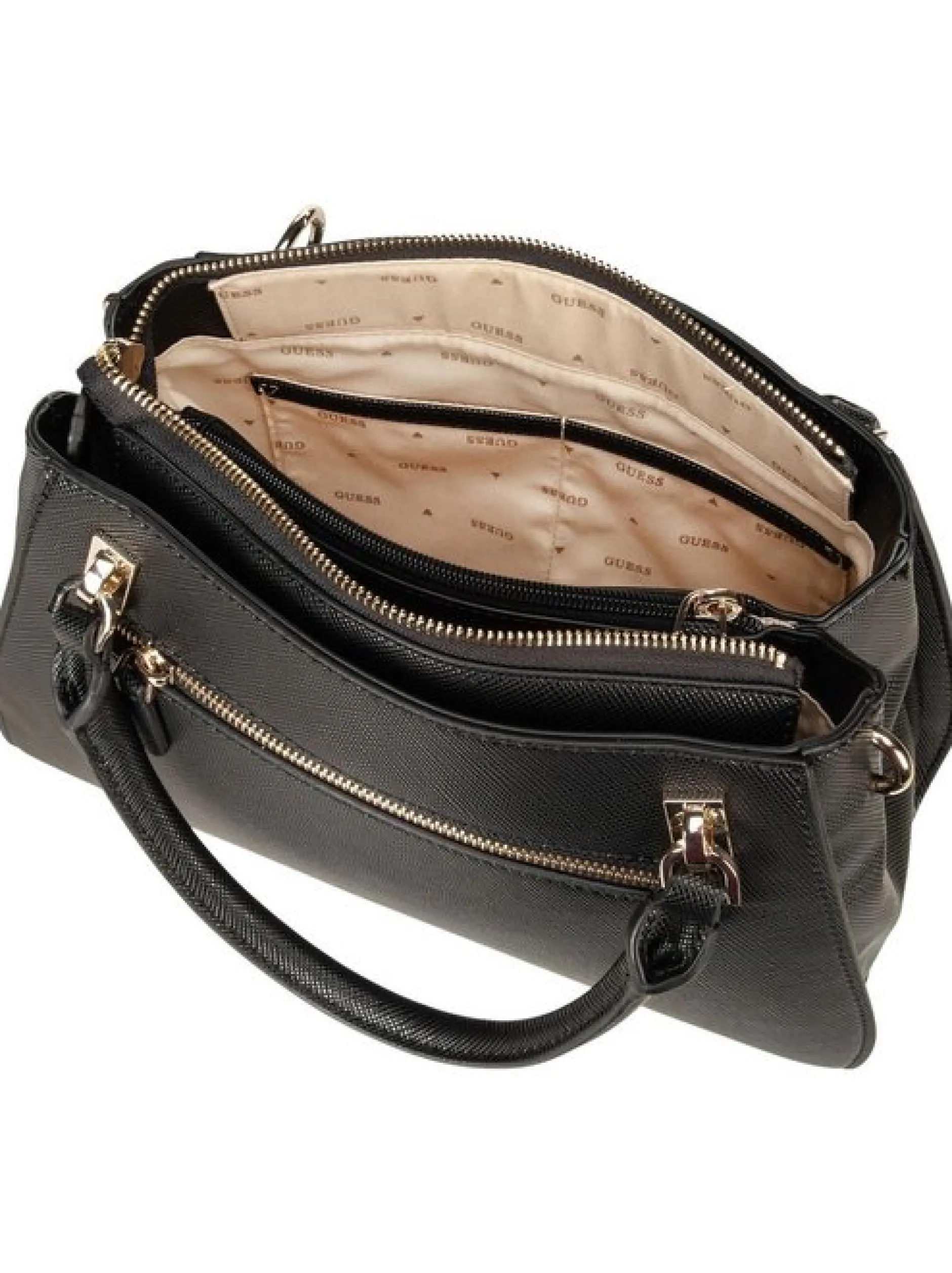 GUESS Damen Handtasche - Noelle II Luxury SAT in schwarz