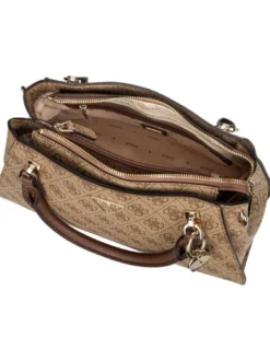 GUESS Damen Handtasche - Noelle II Luxury SAT 72070 Logo in braun