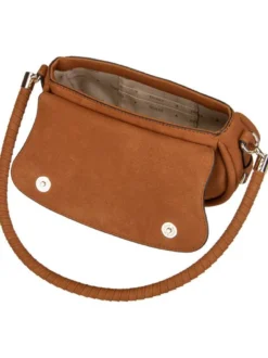 GUESS Damen Schultertasche - Danya Flap Shoulder in cognac