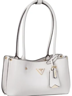 GUESS Damen Schultertasche - Meridian II Shoulder SAT in beige