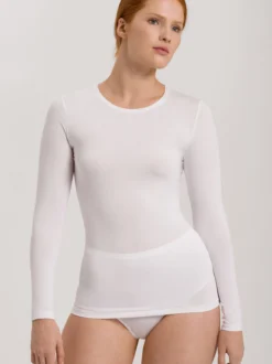 Hanro Damen Longsleeve - Soft Touch in weiß