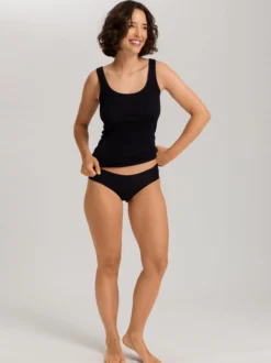 Hanro Damen Midislip - Invisible Cotton in schwarz