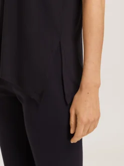 Hanro Damen T-Shirt - Yoga in schwarz - Ärmel: kurzarm