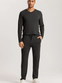 Hanro Herren Longsleeve - Casuals in anthrazit