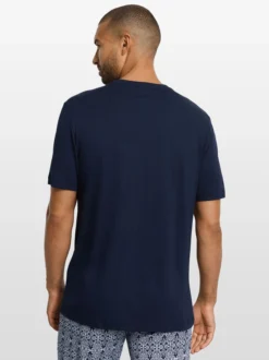 Hanro Herren T-Shirt in marine - Ärmel: kurzarm