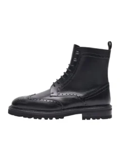 Henry Stevens Damen Schnürboots – Bonnie FBDB5 in schwarz