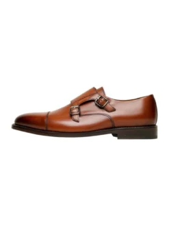 Henry Stevens Herren Schnallenschuhe – Marshall CDM in braun
