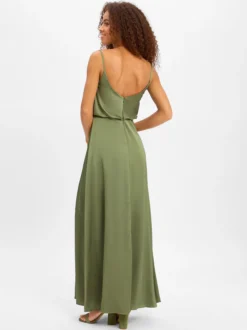 Hey Kyla Damen Abendkleid in oliv - Länge: lang